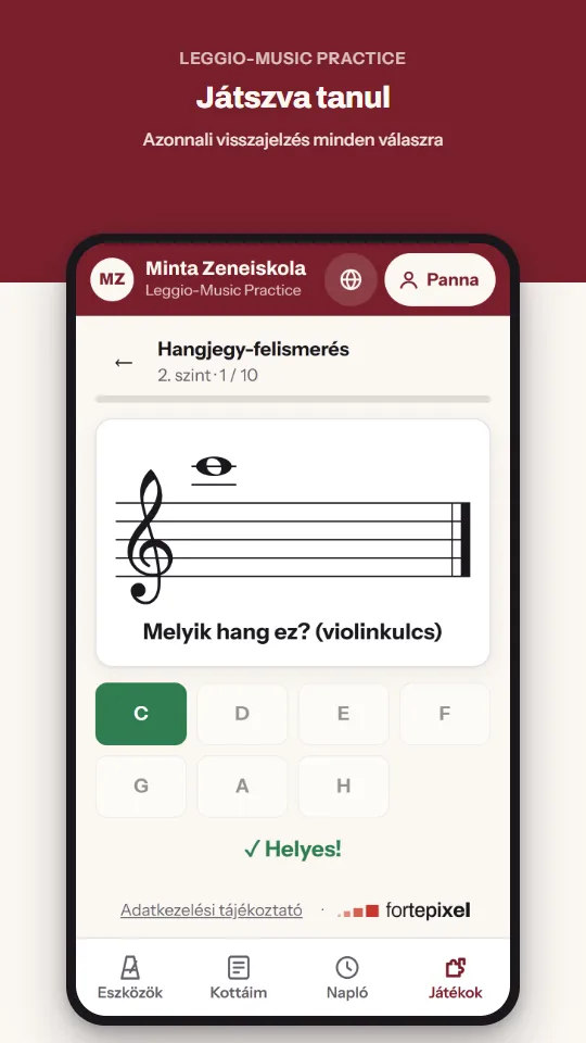 Játszva tanul – Azonnali visszajelzés minden válaszra